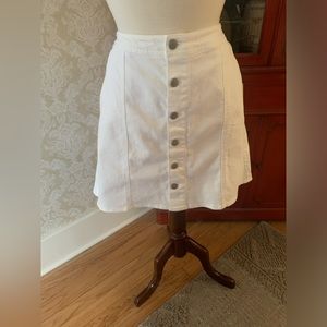 White Denim Skirt
